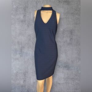Dear Moon Navy Blue Halter Neck Bodycon Dress – Size 13